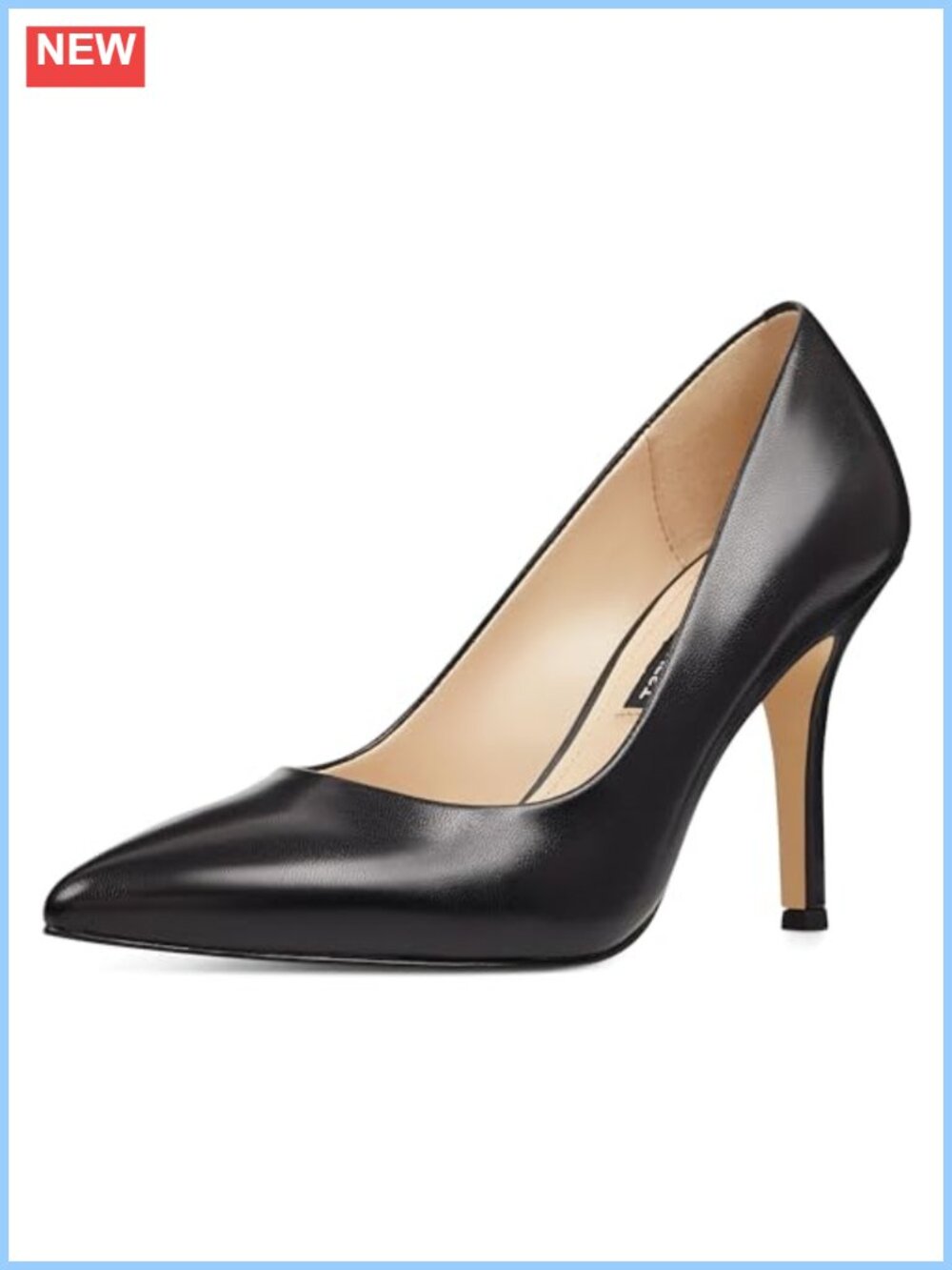 Leather Pointed Toe Stiletto Heels Slip-On Formal Pumps